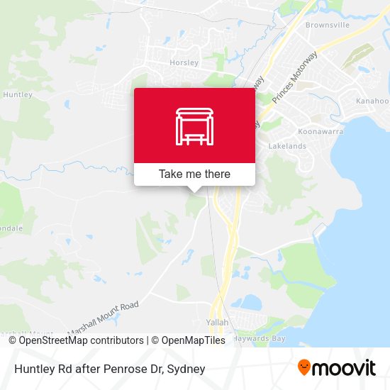Huntley Rd after Penrose Dr map