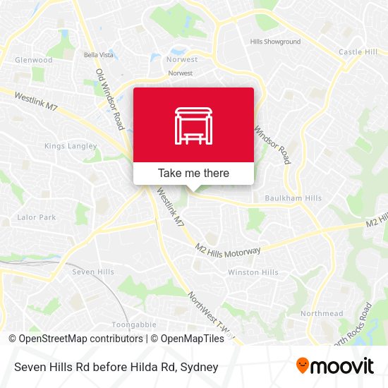 Seven Hills Rd before Hilda Rd map