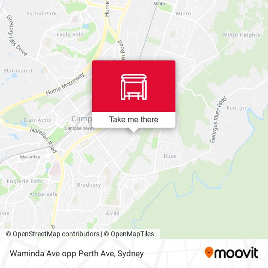 Waminda Ave opp Perth Ave map
