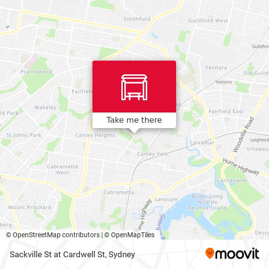 Sackville St at Cardwell St map