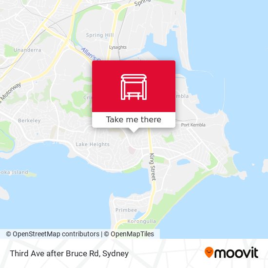 Third Ave after Bruce Rd map