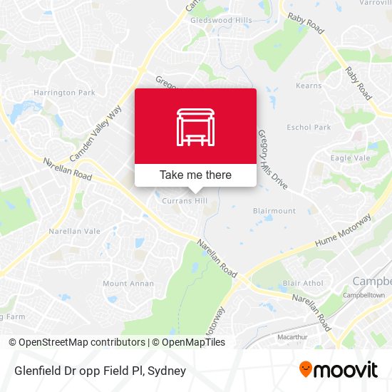 Glenfield Dr opp Field Pl map