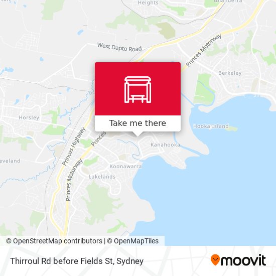 Thirroul Rd before Fields St map