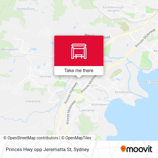 Princes Hwy opp Jerematta St map
