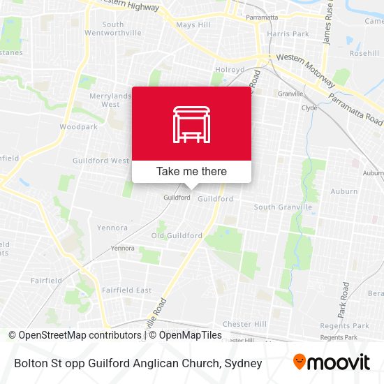 Bolton St opp Guilford Anglican Church map
