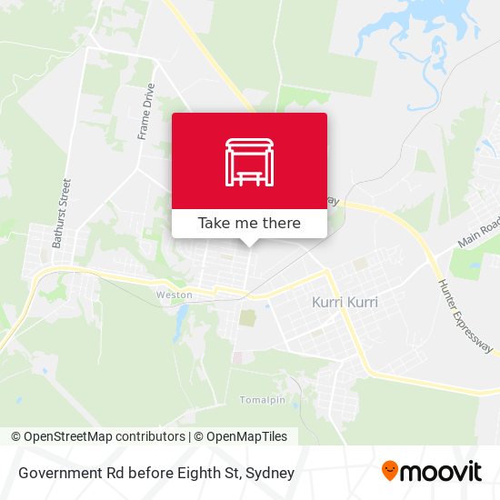Government Rd before Eighth St map