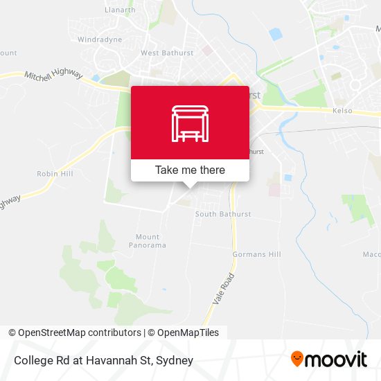 College Rd at Havannah St map