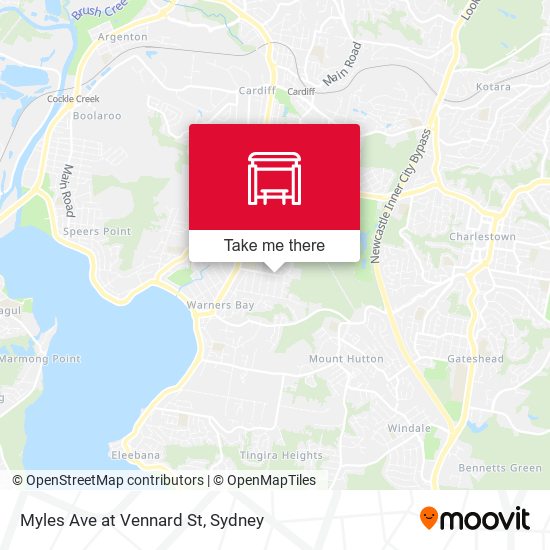 Myles Ave at Vennard St map