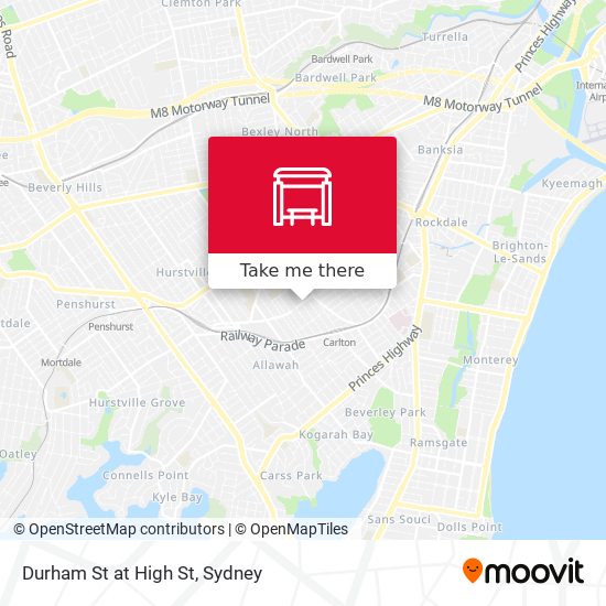 Durham St at High St map