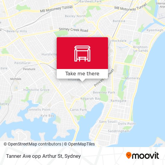 Tanner Ave opp Arthur St map