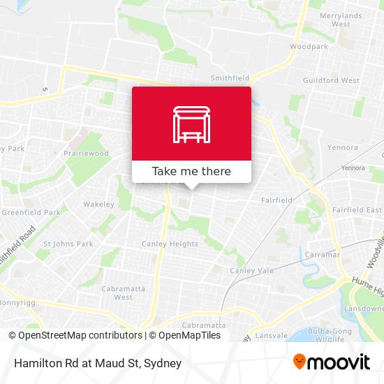 Hamilton Rd at Maud St map