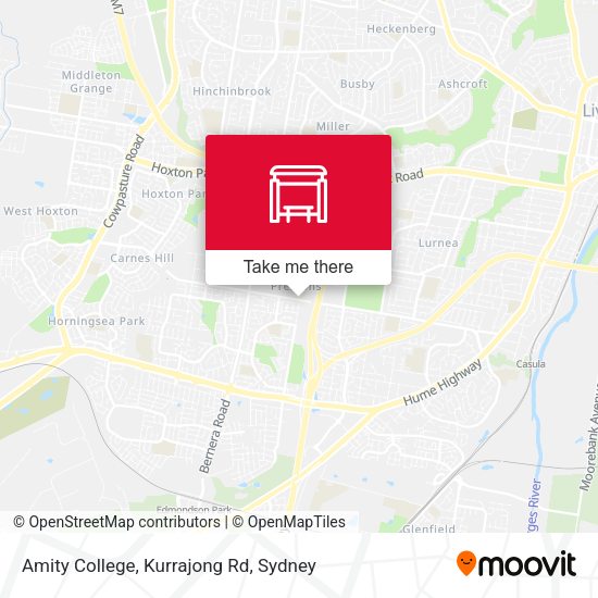 Amity College, Kurrajong Rd map