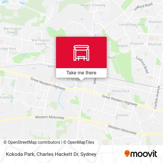 Kokoda Park, Charles Hackett Dr map