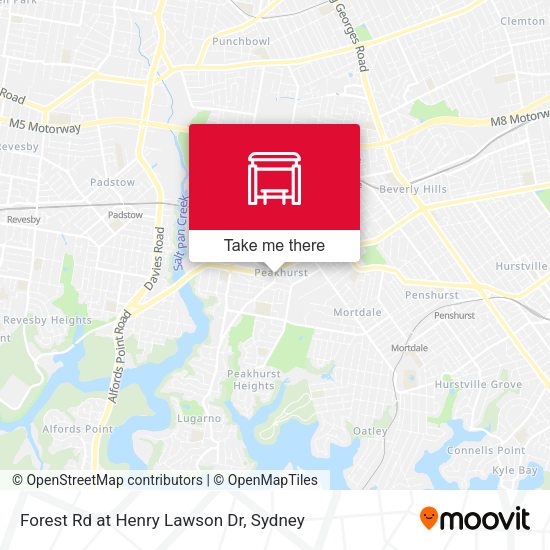 Forest Rd at Henry Lawson Dr map