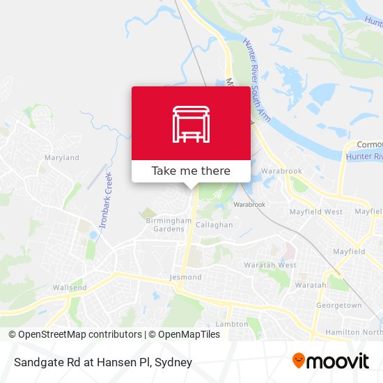 Sandgate Rd at Hansen Pl map