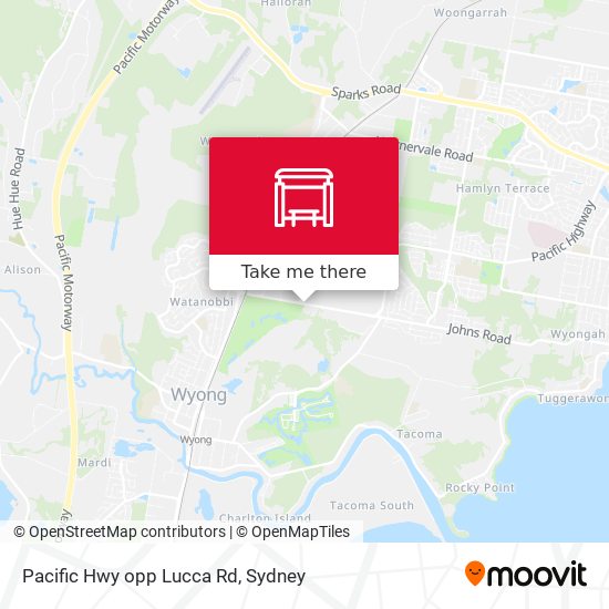 Pacific Hwy opp Lucca Rd map