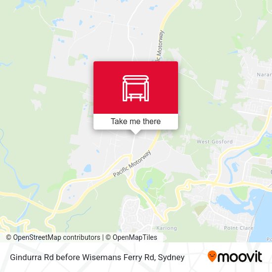 Gindurra Rd before Wisemans Ferry Rd map