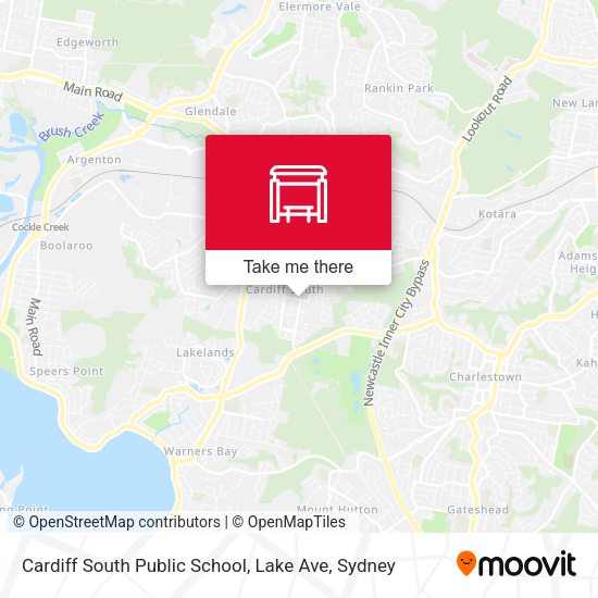 Cardiff South Public School, Lake Ave map