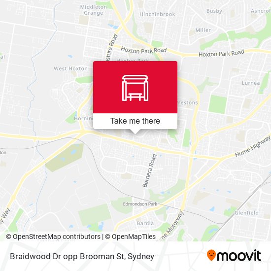 Braidwood Dr opp Brooman St map