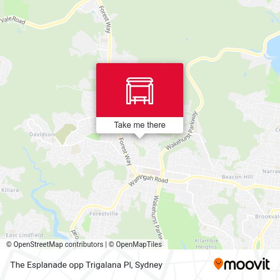 The Esplanade opp Trigalana Pl map