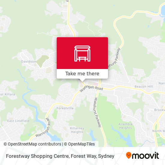 Mapa Forestway Shopping Centre, Forest Way