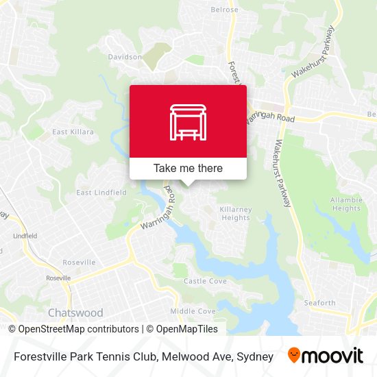 Forestville Park Tennis Club, Melwood Ave map
