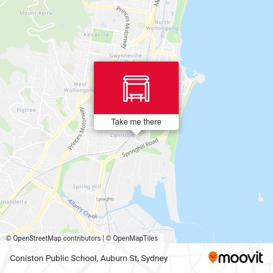 Coniston Public School, Auburn St map