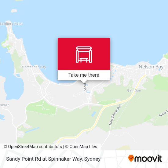 Sandy Point Rd at Spinnaker Way map