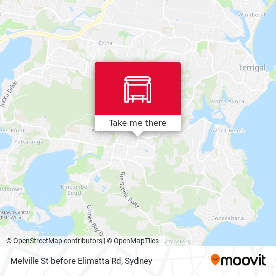 Melville St before Elimatta Rd map
