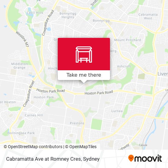 Cabramatta Ave at Romney Cres map