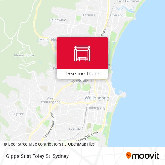 Gipps St at Foley St map