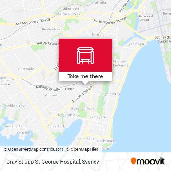 Gray St opp St George Hospital map