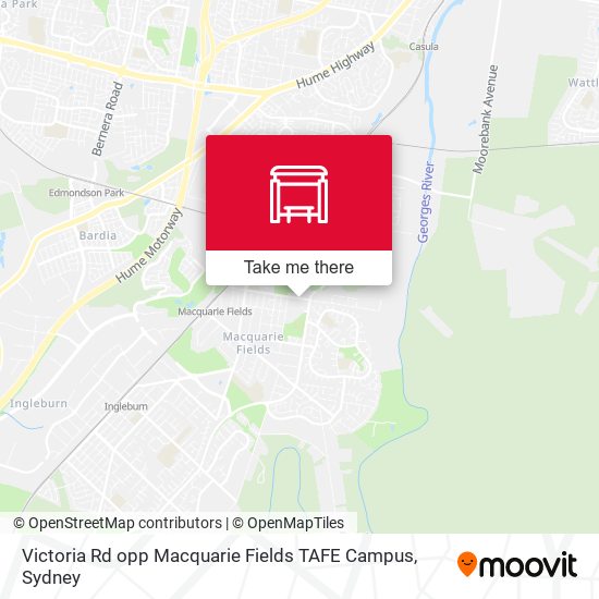 Victoria Rd opp Macquarie Fields TAFE Campus map