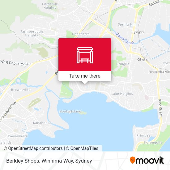 Berkley Shops, Winnima Way map
