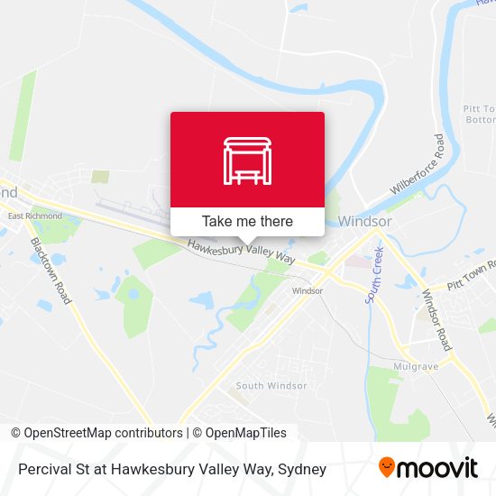 Percival St at Hawkesbury Valley Way map