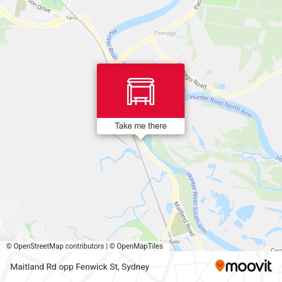 Maitland Rd opp Fenwick St map