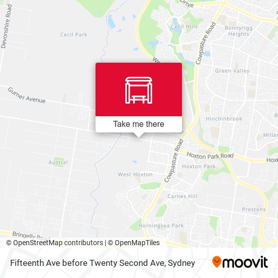 Fifteenth Ave before Twenty Second Ave map