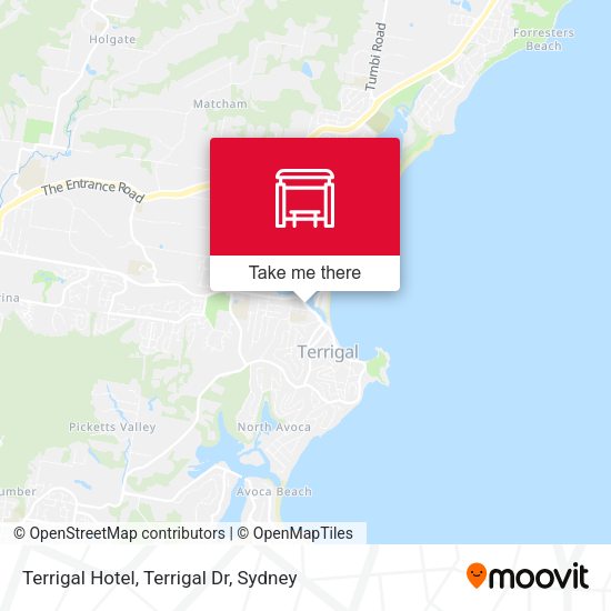 Terrigal Hotel, Terrigal Dr map