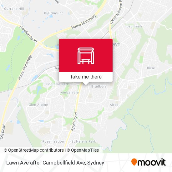 Lawn Ave after Campbellfield Ave map