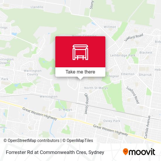 Forrester Rd at Commonwealth Cres map