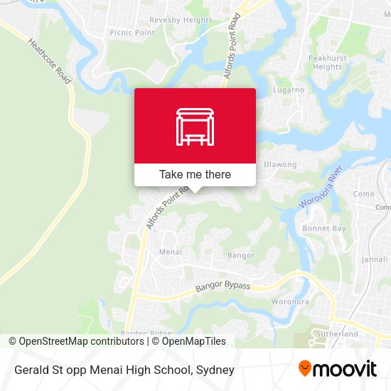 Gerald St opp Menai High School map