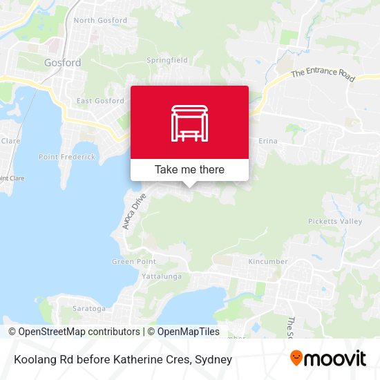 Koolang Rd before Katherine Cres map