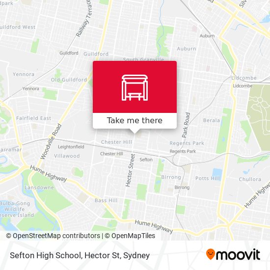 Mapa Sefton High School, Hector St