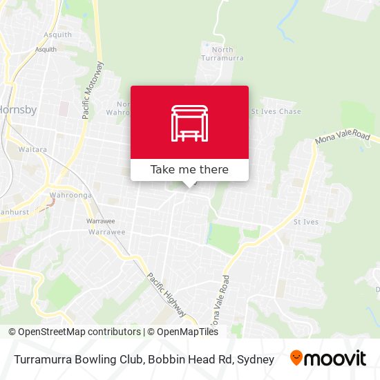 Mapa Turramurra Bowling Club, Bobbin Head Rd