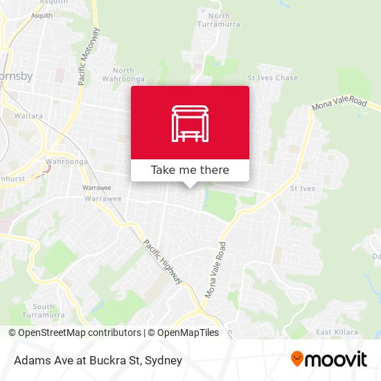 Adams Ave at Buckra St map