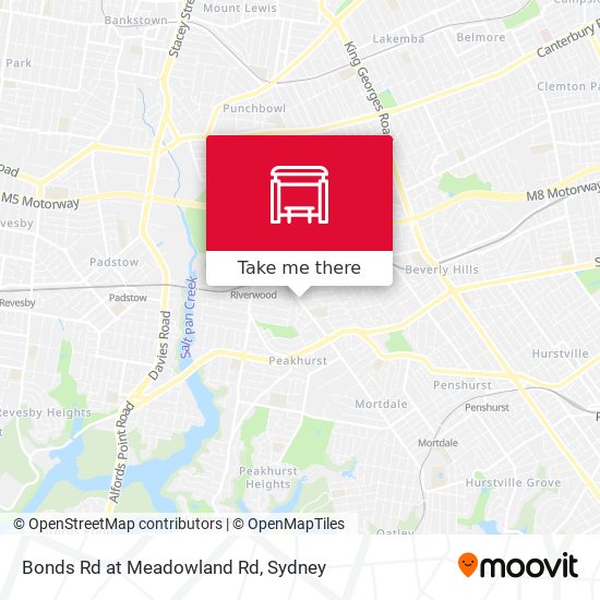 Bonds Rd at Meadowland Rd map