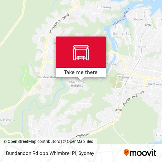 Bundanoon Rd opp Whimbrel Pl map