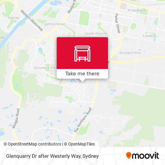 Glenquarry Dr after Westerly Way map