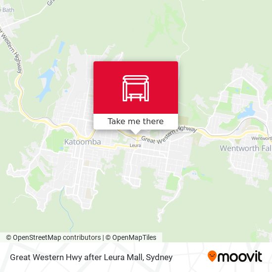 Great Western Hwy after Leura Mall map