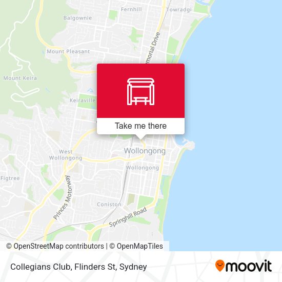 Collegians Club, Flinders St map